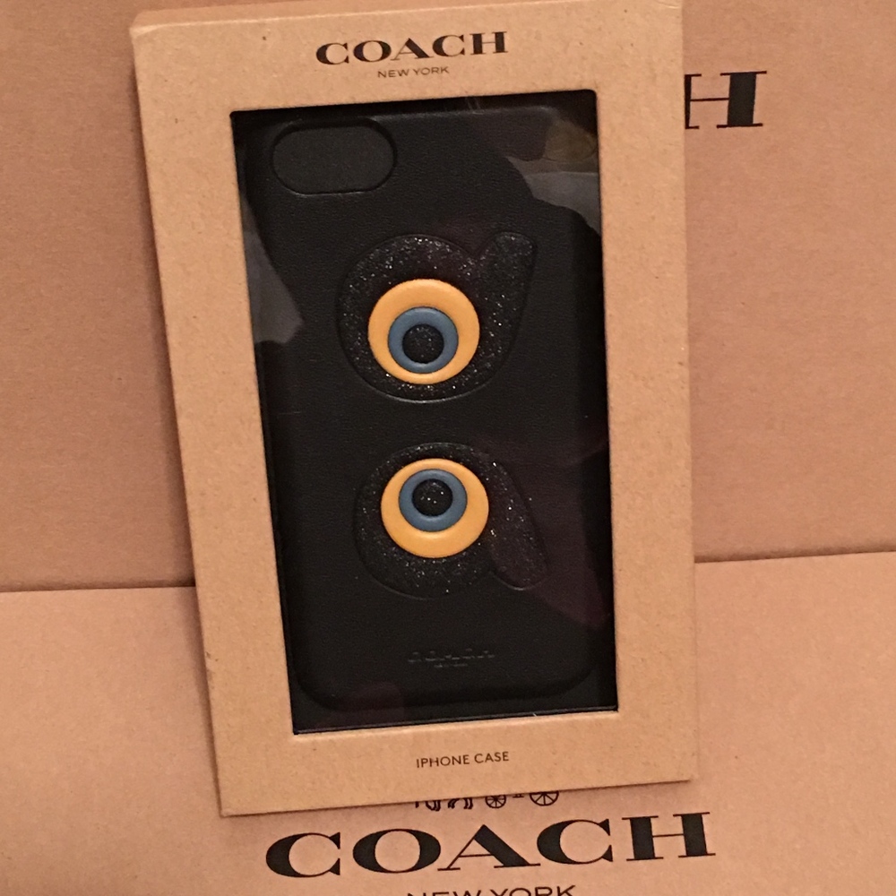 NIB - COACH FUZZ COLLECTION LEATHER IPHONE 7 CASE - Picture 5 of 6